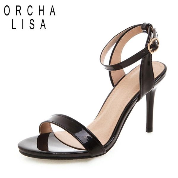 orcha lisa women summer thin high heel ankle strap casual sandals open toe pu leather ladies office work sandalias shoes red, Black
orcha lisa women summer thin high heel ankle strap casual sandals open toe pu leather ladies office work sandalias shoes red, Black