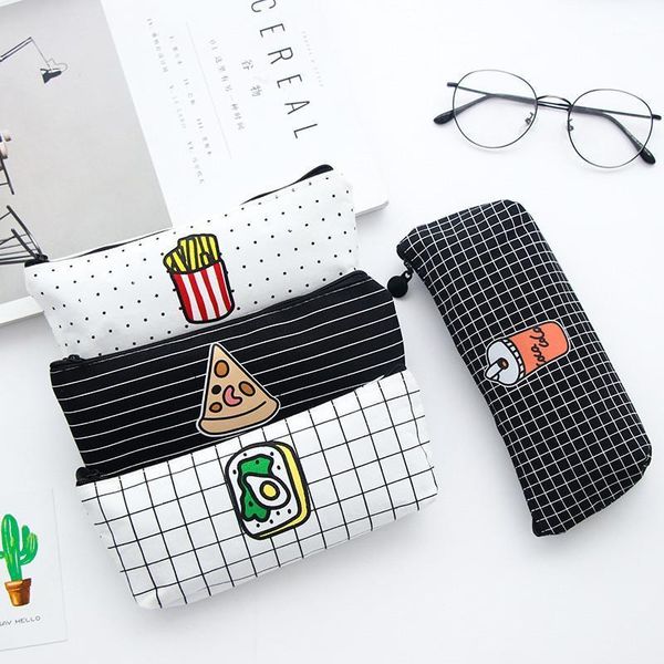 kawaii cartoon pencil case canvas black grid line cute pen bag box pouch office school stationery supplies pencilcase 049961
kawaii cartoon pencil case canvas black grid line cute pen bag box pouch office school stationery supplies pencilcase 049961