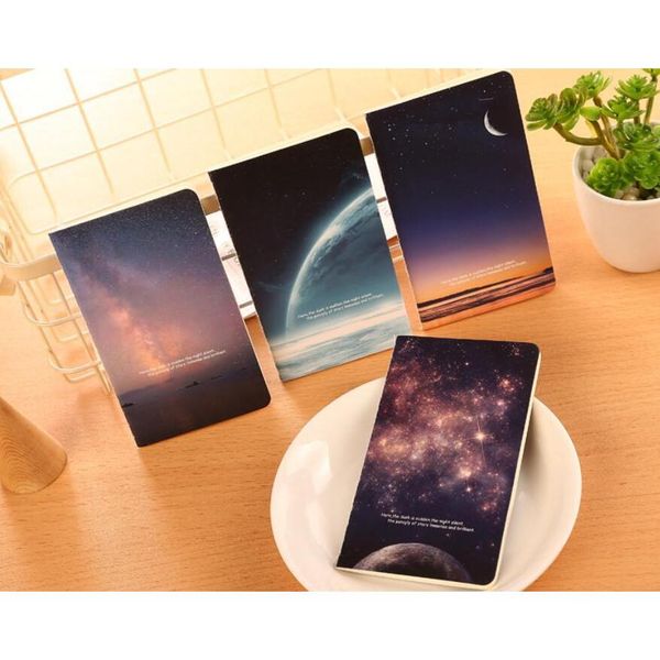 Vintage Romatic Starry Sky Series Kraft Paper Notebook Journal Diary Notepad Vintage Soft Copybook Daily Memos Pads