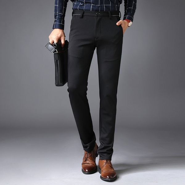 work 2020 new trend young men's casual pants straight length elastic black trousers
work 2020 new trend young men's casual pants straight length elastic black trousers