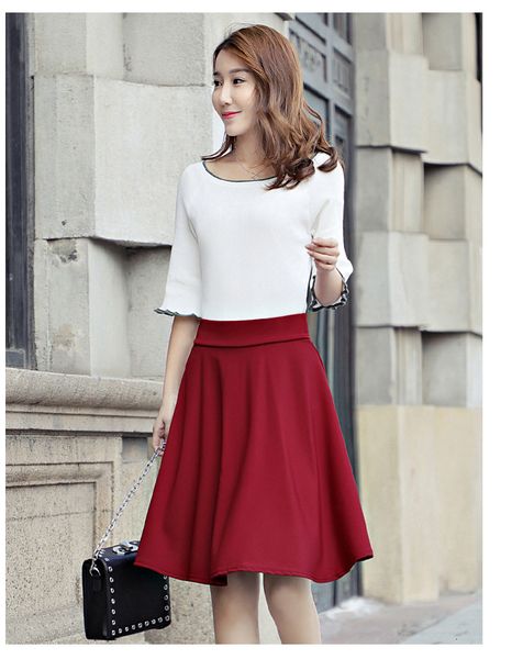 2021 new quality pleated red autumn winter women skirt vintage solid high waist a-line mini skirts office slim izm6, Black
2021 new quality pleated red autumn winter women skirt vintage solid high waist a-line mini skirts office slim izm6, Black