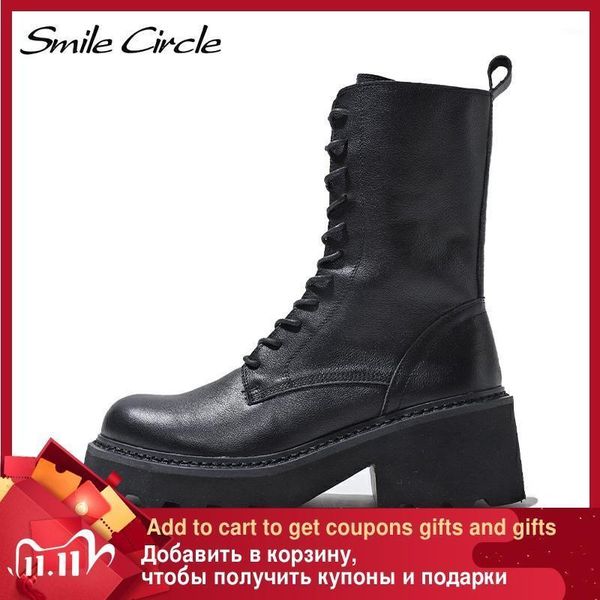 boots smile circle high heels women genuine leather shoes chunky heel mid-calf side zipper autumn ladies1, Black
boots smile circle high heels women genuine leather shoes chunky heel mid-calf side zipper autumn ladies1, Black