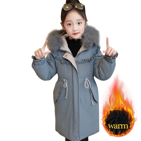 girls parka coat thick warm coat for girls cotton padded children's coats fur hoodies winter children's clothing girl 201102, Blue;gray
girls parka coat thick warm coat for girls cotton padded children's coats fur hoodies winter children's clothing girl 201102, Blue;gray