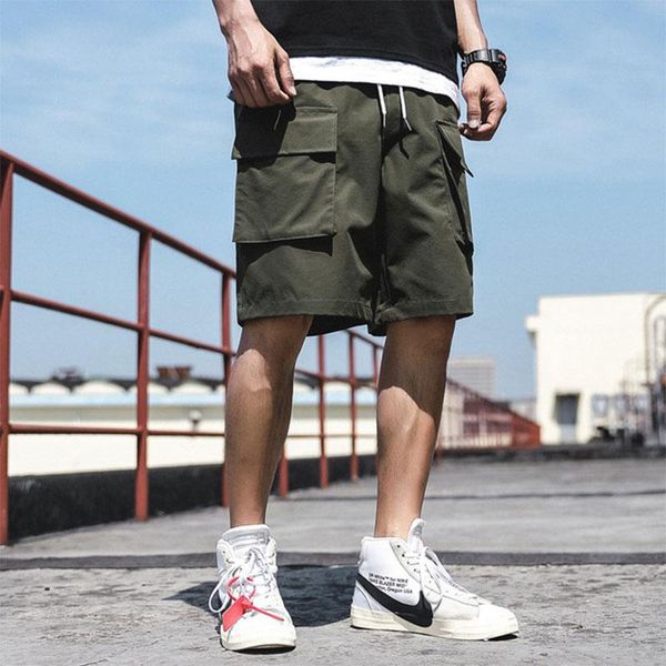 men's shorts fashion cargo men casual loose summer japanese five-point pants sports streetwear gym clothing joker pocket lace-up, White;black
men's shorts fashion cargo men casual loose summer japanese five-point pants sports streetwear gym clothing joker pocket lace-up, White;black