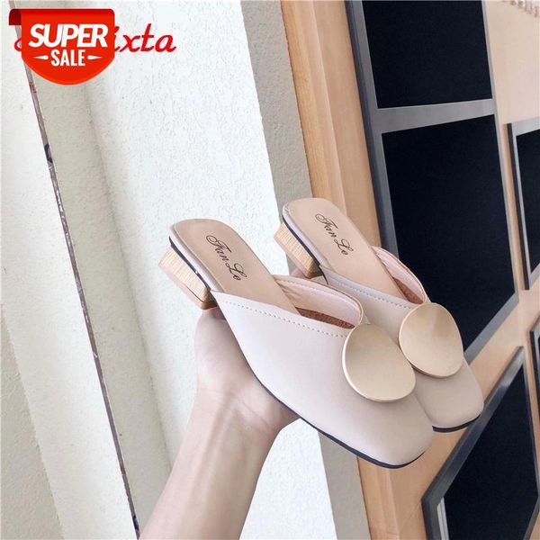 aphixta square heels women slippers round metal square toe soft leahter summer autumn women's shoes plus big size 43 #6u4s, Black
aphixta square heels women slippers round metal square toe soft leahter summer autumn women's shoes plus big size 43 #6u4s, Black