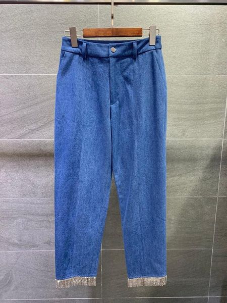 women's jeans 2021 ladies loose crystal diamond 09261, Blue 
women's jeans 2021 ladies loose crystal diamond 09261, Blue