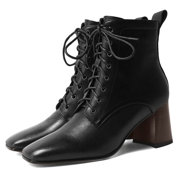 2021 female ankle boots for genuine leather toe foot woman lace shoes with high heels t79p, Black
2021 female ankle boots for genuine leather toe foot woman lace shoes with high heels t79p, Black