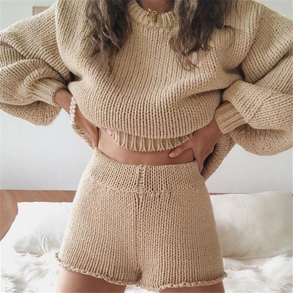 women knitwear clothes two piece set knitted sweater high waist shorts casual active outfits ladies clothing pink khaki suit1, Gray
women knitwear clothes two piece set knitted sweater high waist shorts casual active outfits ladies clothing pink khaki suit1, Gray