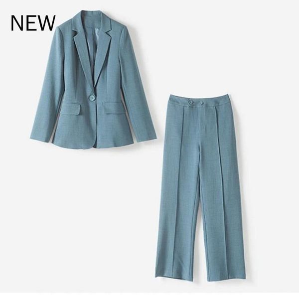2020 spring blue women's office blazer coat single button outwear or ladies straight pants long trousers suit female1, White
2020 spring blue women's office blazer coat single button outwear or ladies straight pants long trousers suit female1, White