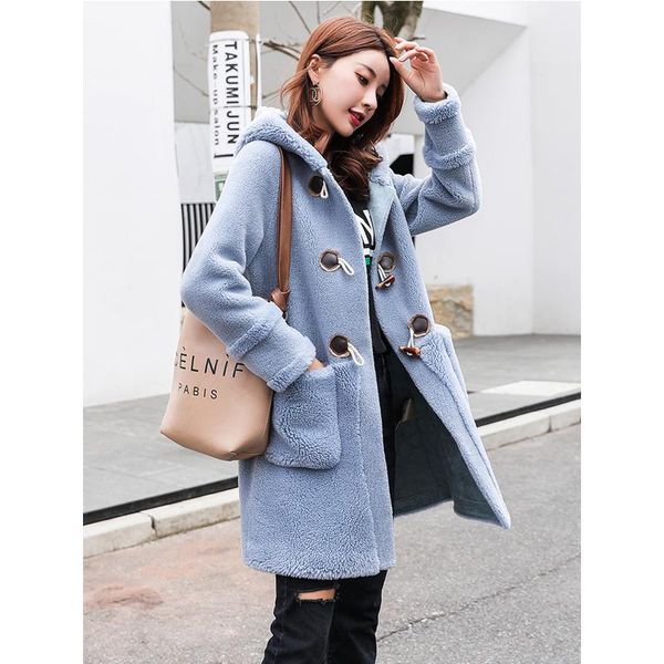 women's fur & faux coat women real clothes 2021 autumn winter sheep shearing wool jacket coats and jackets korean hooded zx165 kj3378, Black
women's fur & faux coat women real clothes 2021 autumn winter sheep shearing wool jacket coats and jackets korean hooded zx165 kj3378, Black