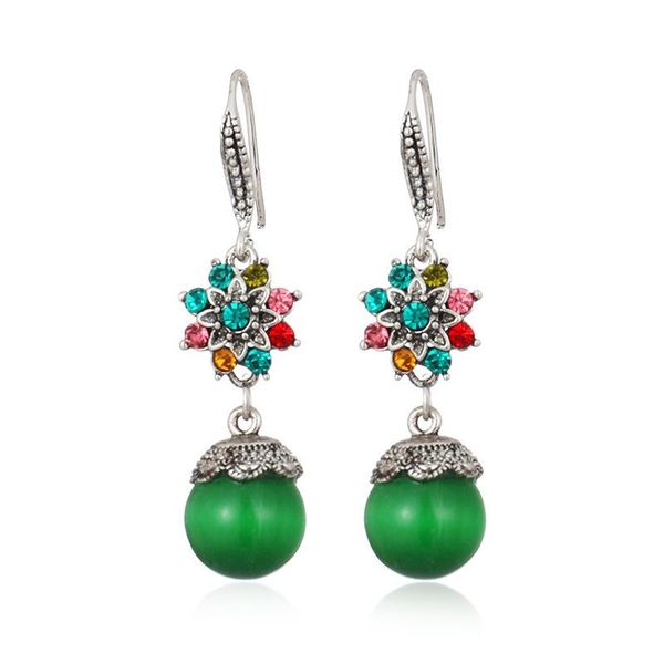 exquisite corful flower rhinestone dangle earrings women wedding jewelry ethnic round opal cat eye stone beaded earring brincos, Silver
exquisite corful flower rhinestone dangle earrings women wedding jewelry ethnic round opal cat eye stone beaded earring brincos, Silver