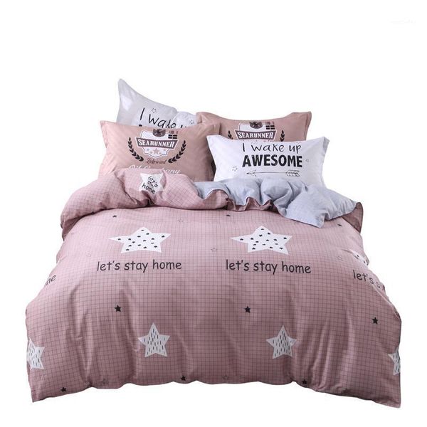 100% cotton cartoon white stars 4pcs duvet cover plaid flat sheet pillowcase set children/kids bedding sets1
100% cotton cartoon white stars 4pcs duvet cover plaid flat sheet pillowcase set children/kids bedding sets1