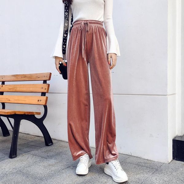 plus size velour wide leg pants women 2020 spring full length black pants elastic high waist dark gray sweatpants women trousers1, Black;white
plus size velour wide leg pants women 2020 spring full length black pants elastic high waist dark gray sweatpants women trousers1, Black;white