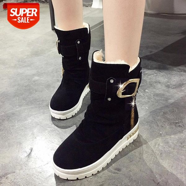 lucyever fashion chain buckle platform ankle boots for women plus size long plush warm boots woman thick bottom winter shoes #rh2i, Black
lucyever fashion chain buckle platform ankle boots for women plus size long plush warm boots woman thick bottom winter shoes #rh2i, Black