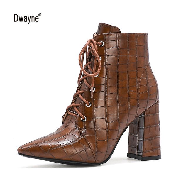 women autumn winter ankle 2020 short plush insole zipper lace-up thick high heel pointed toe pu leather female boots 34-43 1026, Black
women autumn winter ankle 2020 short plush insole zipper lace-up thick high heel pointed toe pu leather female boots 34-43 1026, Black