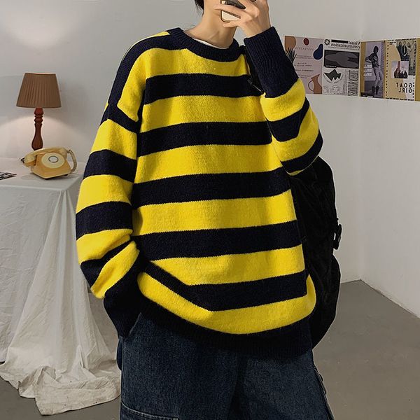 2021 new privathinker men's stripe sweaters winter new woman casual pullovers korean streetwear male fashion warm clothing rsxf, White;black
2021 new privathinker men's stripe sweaters winter new woman casual pullovers korean streetwear male fashion warm clothing rsxf, White;black