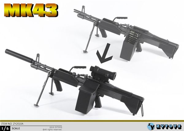 1:6 scale mk43 light machine gun weapon plastic model toys fit 12" action figure cannot shooting 4 options
1:6 scale mk43 light machine gun weapon plastic model toys fit 12" action figure cannot shooting 4 options