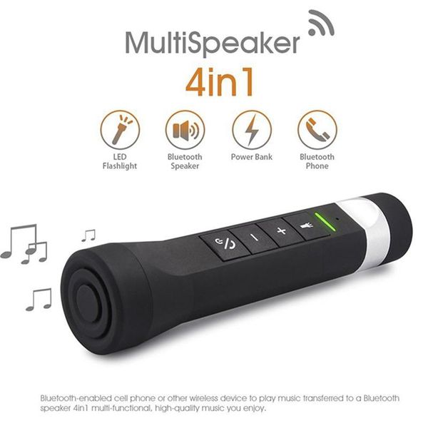 4 in 1 multispeaker outdoor wireless bluetooth speaker torch power bank support tf fm
4 in 1 multispeaker outdoor wireless bluetooth speaker torch power bank support tf fm
