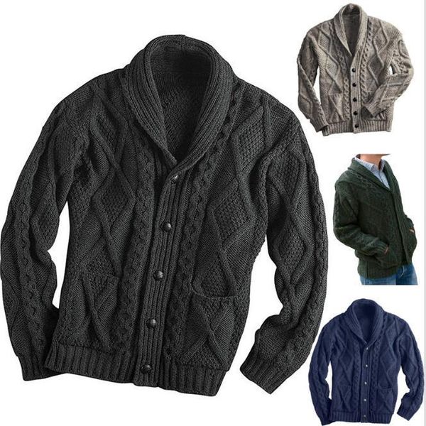 men's sweaters autumn and winter european american solid color long-sleeved lapel cardigan jacket coat sweater, White;black
men's sweaters autumn and winter european american solid color long-sleeved lapel cardigan jacket coat sweater, White;black