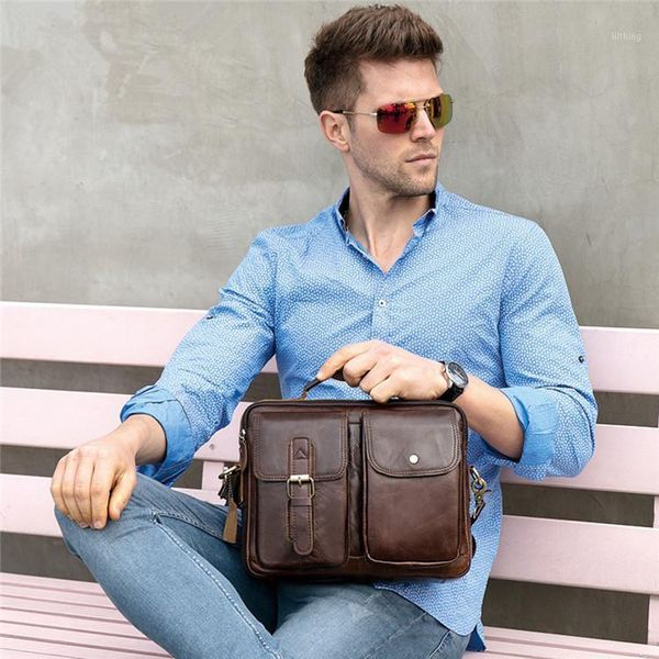 business style oil wax leather men's shoulder handbag messenger briefcase bag1
business style oil wax leather men's shoulder handbag messenger briefcase bag1