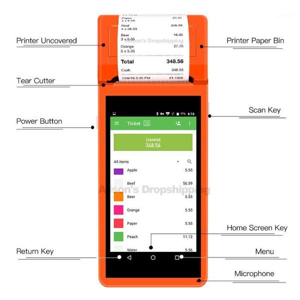 scanners pda wifi bluetooth 4g android 6.0 barcode scanner reader 1d thermal receipt printer 58mm handheld terminal for r1
scanners pda wifi bluetooth 4g android 6.0 barcode scanner reader 1d thermal receipt printer 58mm handheld terminal for r1