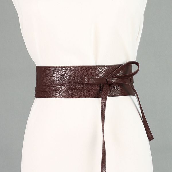 2020 new women fashion solid color soft faux leather wide long belt self tie wrap around waist girdle dress belts bow waistband, Black;brown
2020 new women fashion solid color soft faux leather wide long belt self tie wrap around waist girdle dress belts bow waistband, Black;brown