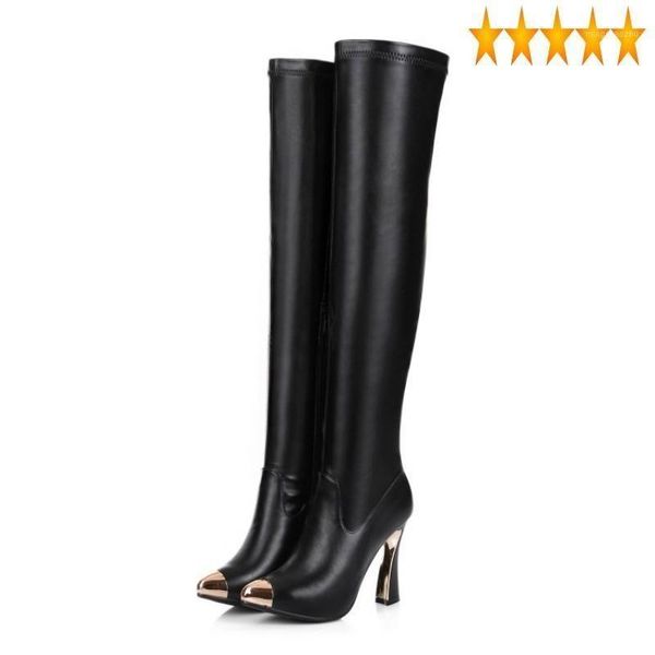 boots women 2021 long genuine cow leather stretch over the knee metal pointed toe high heels femme black1, Black
boots women 2021 long genuine cow leather stretch over the knee metal pointed toe high heels femme black1, Black