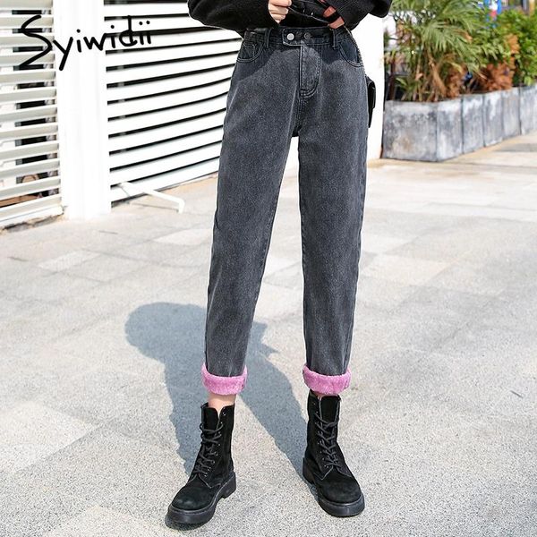 women's jeans syiwidii velvet for women straight denim pants coated loose casual warm 2021 winter fashion high waist mom fleece, Blue
women's jeans syiwidii velvet for women straight denim pants coated loose casual warm 2021 winter fashion high waist mom fleece, Blue