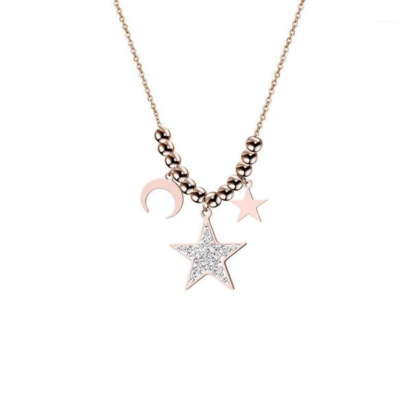 Star And Moon Stainless Steel Necklaces Small Crystal Pendant Round Beads Link Chain Chokers Necklace for Women Boho Jewelry New1, Golden;silver
Star And Moon Stainless Steel Necklaces Small Crystal Pendant Round Beads Link Chain Chokers Necklace for Women Boho Jewelry New1, Golden;silver