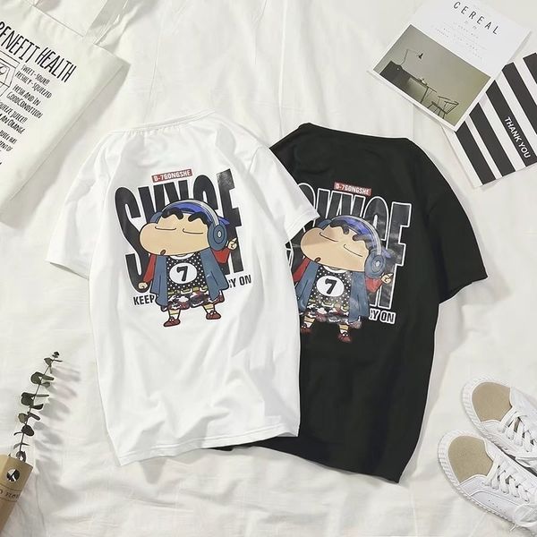 aeiwv summer harajuku style fashion brand loose cartoon short-sleeved tshirt shirtt-shirt for men and women couples casual half-sleeved clas, Blue 
aeiwv summer harajuku style fashion brand loose cartoon short-sleeved tshirt shirtt-shirt for men and women couples casual half-sleeved clas, Blue