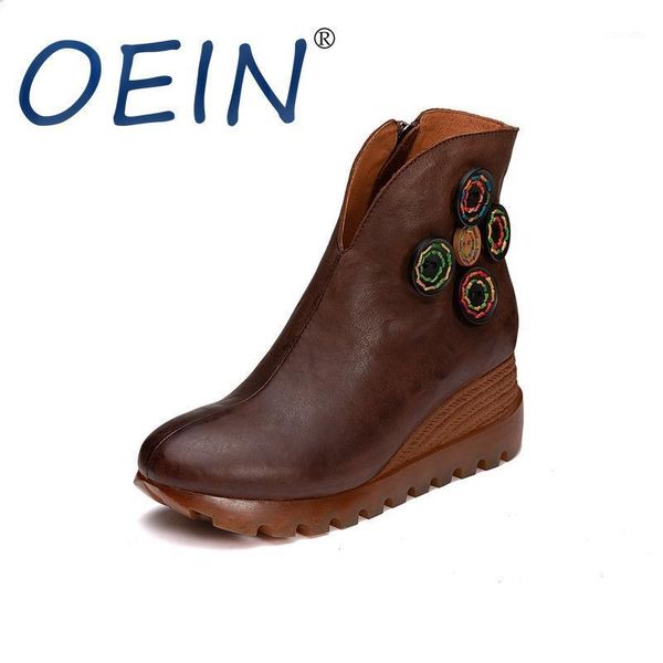 boots oein cow leather ankle women autumn winter female slip on causal wedges handcraft platform flats shoes 2021 fashion1, Black
boots oein cow leather ankle women autumn winter female slip on causal wedges handcraft platform flats shoes 2021 fashion1, Black
