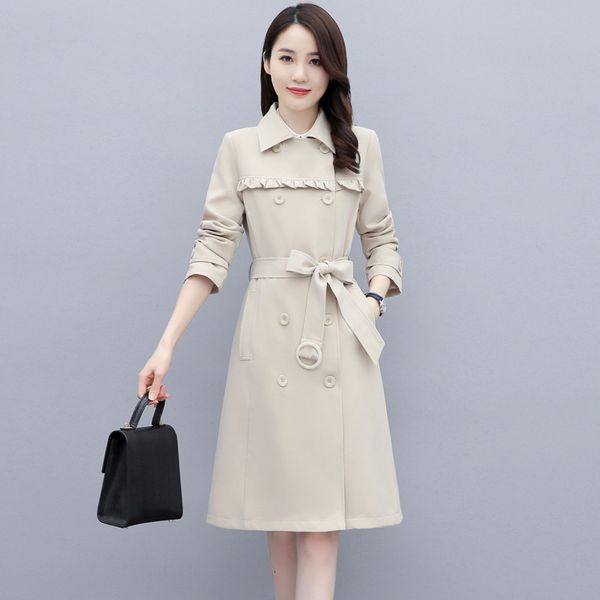 2021 new spring female loose double breasted classic oversize long trench coat with chic korean women's blouse 819s, Black;brown
2021 new spring female loose double breasted classic oversize long trench coat with chic korean women's blouse 819s, Black;brown