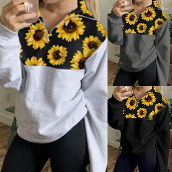 sweatshirts women 2020 new sunflower printed loose zipper lapel long-sleeved oversized plus size stylish casual autumn winter1, Black
sweatshirts women 2020 new sunflower printed loose zipper lapel long-sleeved oversized plus size stylish casual autumn winter1, Black