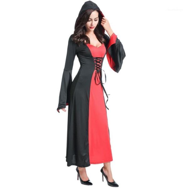 women vestidos party dress lace up o-neck halloween hooded plus size dress women autumn long sleeve maxi vintage long1, Black;gray
women vestidos party dress lace up o-neck halloween hooded plus size dress women autumn long sleeve maxi vintage long1, Black;gray