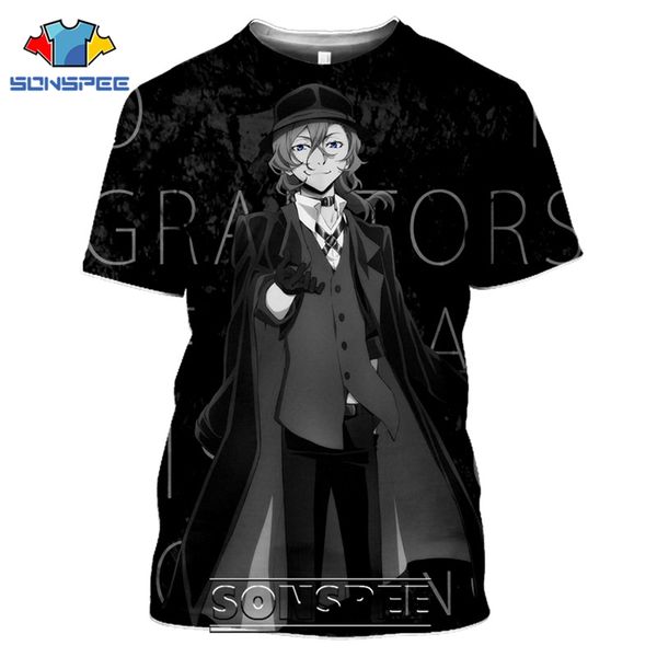 bungo stray dogs japanese anime 3d print shirts horror kawaii kawaii men clothing
