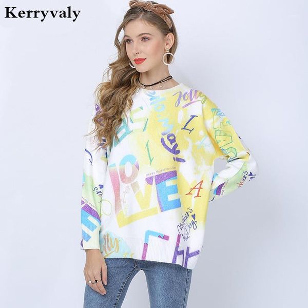 autumn printed letter pullover sweater large size loose-fit long-sleeve knitwear sueter mujer casaco feminino d191041, White;black
autumn printed letter pullover sweater large size loose-fit long-sleeve knitwear sueter mujer casaco feminino d191041, White;black