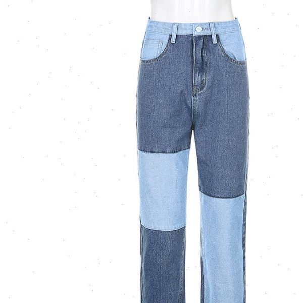2020 women fashion patchwork jeans casual matching color block straight leg slim jeans pants loose soft jeans femme f fast ship, Blue
2020 women fashion patchwork jeans casual matching color block straight leg slim jeans pants loose soft jeans femme f fast ship, Blue