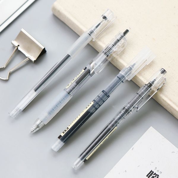 4 pcs/lot Simple Press Gel Pen 0.5mm Black Neuter Drawing Pens Students Writing Stationery School Office Supplies
4 pcs/lot Simple Press Gel Pen 0.5mm Black Neuter Drawing Pens Students Writing Stationery School Office Supplies