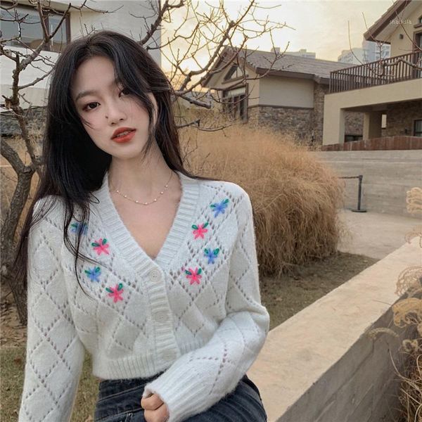sweater women autumn winter long sleeve ladies crop v-neck sweet style knitted floral cardigans female fashion brand new1, White
sweater women autumn winter long sleeve ladies crop v-neck sweet style knitted floral cardigans female fashion brand new1, White