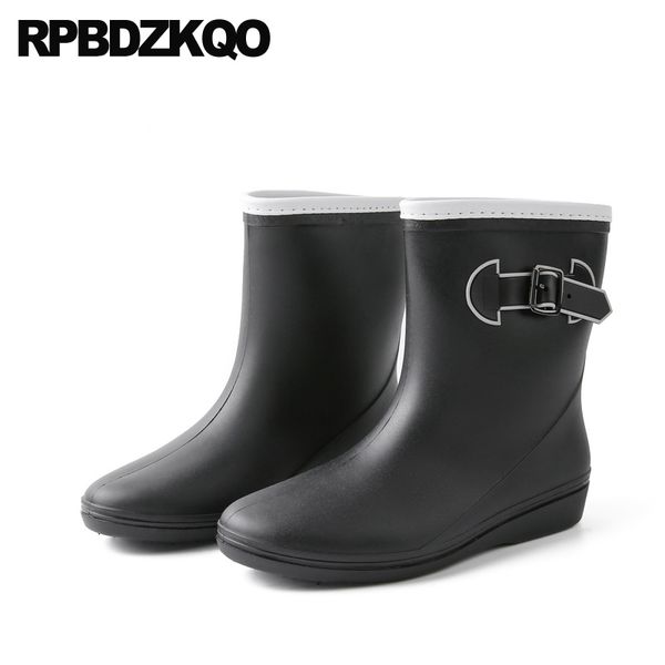 short women fall slip on flat shoes candy rain boots autumn wide calf black jelly waterproof round toe pink rubber mid pvc
short women fall slip on flat shoes candy rain boots autumn wide calf black jelly waterproof round toe pink rubber mid pvc