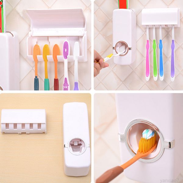 fashion automatic dispenser with holders set family bathroom wall mount for toothbrush and toothpaste
fashion automatic dispenser with holders set family bathroom wall mount for toothbrush and toothpaste