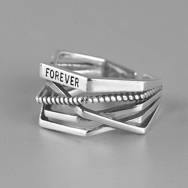 cluster rings modaone vintage mutil-layer twist rope rhombus thai silver 925 sterling forever love letter for women, Golden;silver
cluster rings modaone vintage mutil-layer twist rope rhombus thai silver 925 sterling forever love letter for women, Golden;silver