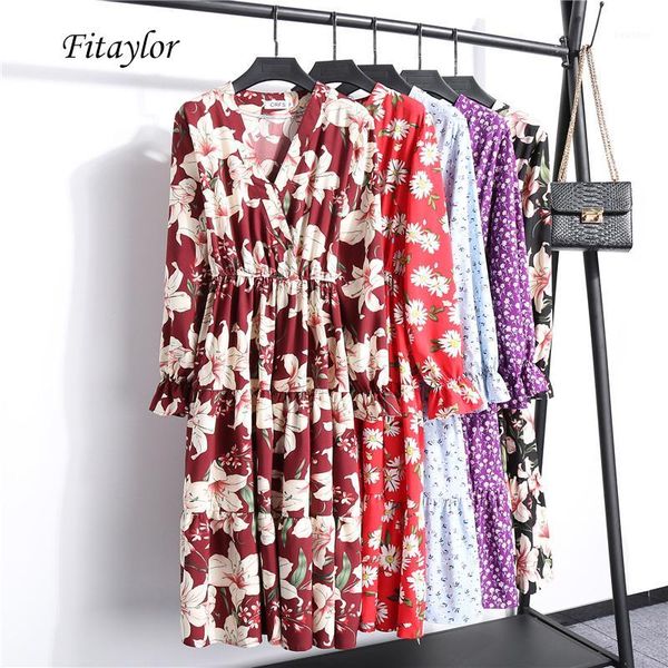 fitaylor 2020 spring vintage floral print long dress women v neck flare sleeve slim ruffled a-line dress high waist vestidos1, Black;gray
fitaylor 2020 spring vintage floral print long dress women v neck flare sleeve slim ruffled a-line dress high waist vestidos1, Black;gray