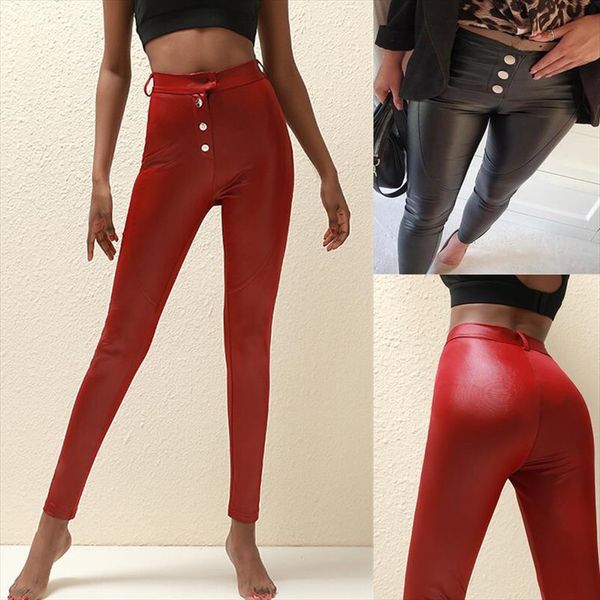 women pu leather pants high waist elastic skinny trousers slim female pencil leather pants new womens tight, Black;white
women pu leather pants high waist elastic skinny trousers slim female pencil leather pants new womens tight, Black;white