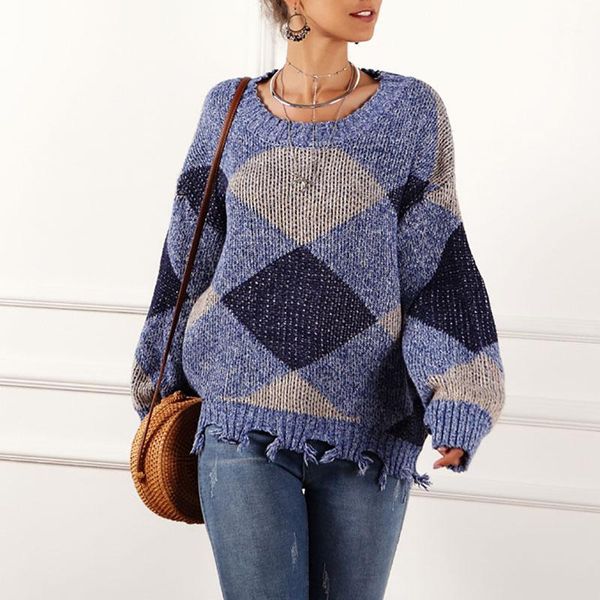 women's clothing loose plaid sweater female casual o-neck pullovers ladies knitted winter long sleeve sweaters1, White;black
women's clothing loose plaid sweater female casual o-neck pullovers ladies knitted winter long sleeve sweaters1, White;black