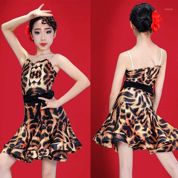 stage wear leopard print latin dance dress for girls sleeveless competition costume performance skirts salsa bl39541, Black;red
stage wear leopard print latin dance dress for girls sleeveless competition costume performance skirts salsa bl39541, Black;red