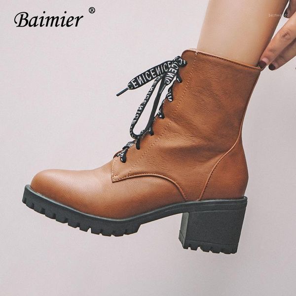boots 2021 baimier women chunky heel ankle black white brown lace-up fashion shoes spring autumn female1
boots 2021 baimier women chunky heel ankle black white brown lace-up fashion shoes spring autumn female1