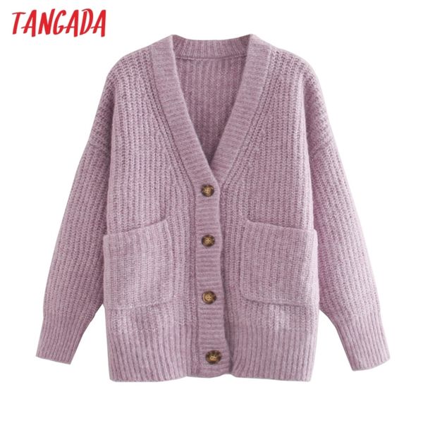tangada women elegant violet jumper vintage 2020 autumn winter lady oversized knitted cardigan coat 3h124, Tan;black
tangada women elegant violet jumper vintage 2020 autumn winter lady oversized knitted cardigan coat 3h124, Tan;black