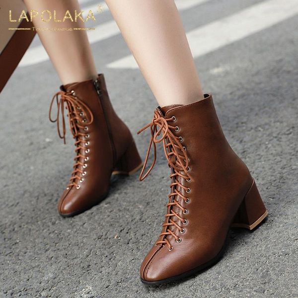 boots lapolaka 2021 arrivals plus size 48 thick heels office lady shoes woman female zip up cross-tied autumn winter, Black
boots lapolaka 2021 arrivals plus size 48 thick heels office lady shoes woman female zip up cross-tied autumn winter, Black