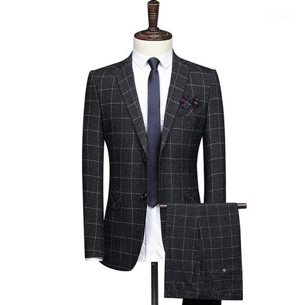 men's suits & blazers men suit 3 pieces fashion plaid slim fit wedding dress blazer pants and vest1, White;black
men's suits & blazers men suit 3 pieces fashion plaid slim fit wedding dress blazer pants and vest1, White;black